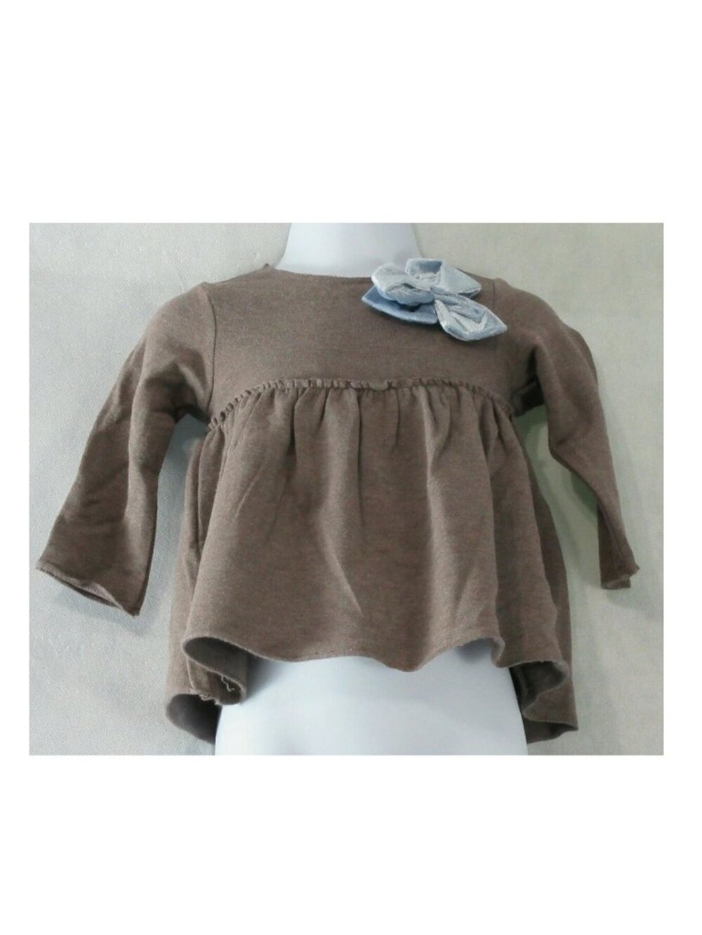 First Impressions Baby Girls Bow-Detail Tunic Top, Brown, 6-9 Months